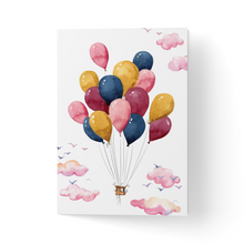 Load image into Gallery viewer, Felicitare cu plic, hartie texturata premium - baloane aniversare
