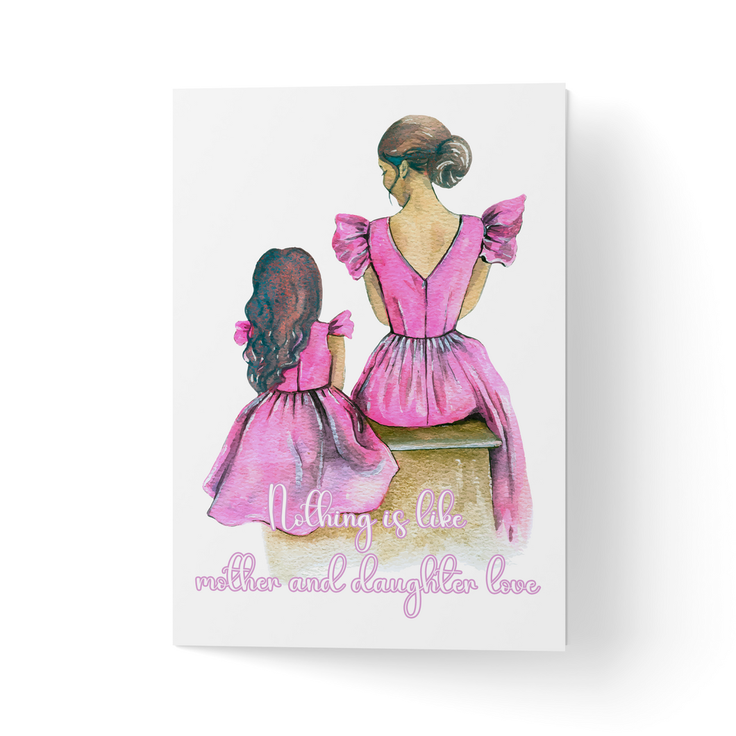 Felicitare cu plic, hartie texturata premium - Mother and daughter