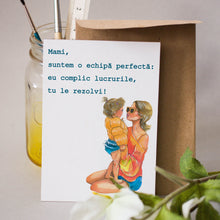 Load image into Gallery viewer, Felicitare 100% reciclata cu plic, hartie texturata premium - Mama si fiica
