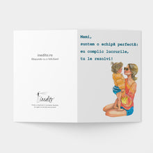 Load image into Gallery viewer, Felicitare 100% reciclata cu plic, hartie texturata premium - Mama si fiica
