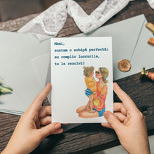 Load image into Gallery viewer, Felicitare 100% reciclata cu plic, hartie texturata premium - Mama si fiica
