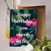 Load image into Gallery viewer, Felicitare cu plic, hartie texturata premium - cherry on top
