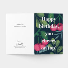 Load image into Gallery viewer, Felicitare cu plic, hartie texturata premium - cherry on top
