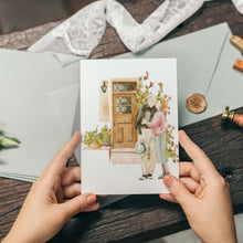 Load image into Gallery viewer, Felicitare cu plic, hartie texturata premium - Bunici pe prispa
