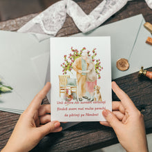 Load image into Gallery viewer, Felicitare 100% reciclata cu plic, hartie texturata premium - pentru bunici stil watercolor
