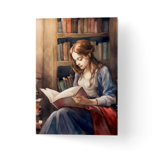 Load image into Gallery viewer, Felicitare cu plic, hartie texturata premium - Aurora cu carti
