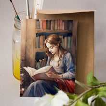 Load image into Gallery viewer, Felicitare cu plic, hartie texturata premium - Aurora cu carti
