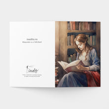 Load image into Gallery viewer, Felicitare cu plic, hartie texturata premium - Aurora cu carti
