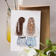 Load image into Gallery viewer, Felicitare cu plic, hartie texturata premium - Good friends watercolor
