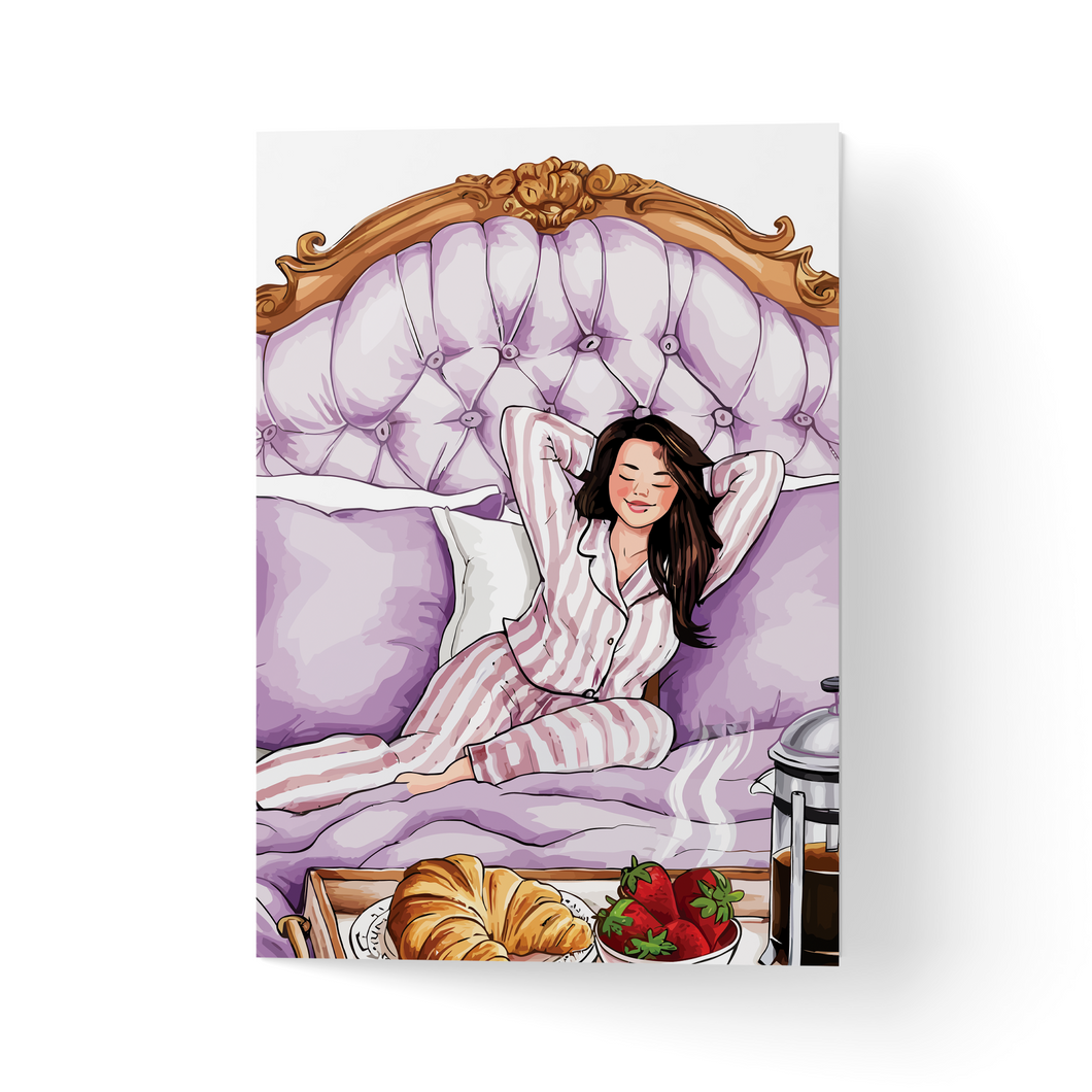 Felicitare cu plic, hartie texturata premium - Princess lady