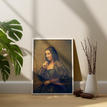 Încarcă imaginea în vizualizatorul Galerie, Tablou inramat Modern Mona One - 30x40, carton 250g si rama gri-aurie din lemn
