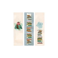 Load image into Gallery viewer, Set 3 semne de carte duble 100% reciclate Books, carton texturat-tactil 250g
