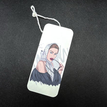 Load image into Gallery viewer, Set 5 semne de carte duble 100% reciclate Lady, carton texturat-tactil 250g
