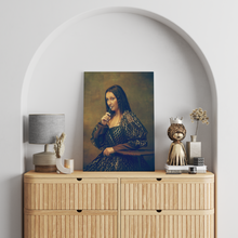 Încarcă imaginea în vizualizatorul Galerie, Tablou inramat Modern Mona One - 30x40, carton 250g si rama gri-aurie din lemn
