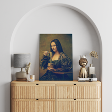 Încarcă imaginea în vizualizatorul Galerie, Tablou inramat Modern Mona Two - 30x40, carton 250g si rama gri-aurie din lemn
