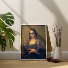 Încarcă imaginea în vizualizatorul Galerie, Tablou inramat Modern Mona Three - 30x40, carton 250g si rama gri-aurie din lemn
