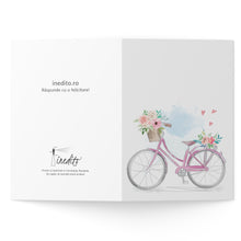 Load image into Gallery viewer, Felicitare cu bicicletă cu flori

