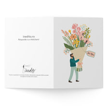 Încarcă imaginea în vizualizatorul Galerie, Felicitare cu buchet mare de flori - 100% reciclată
