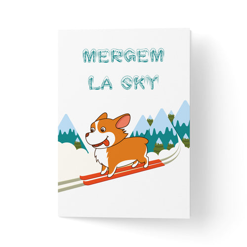 Felicitare Corgi la sky