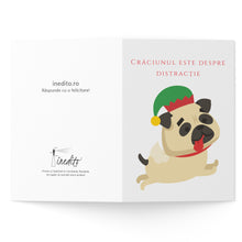 Load image into Gallery viewer, Felicitare Pug cu aripi
