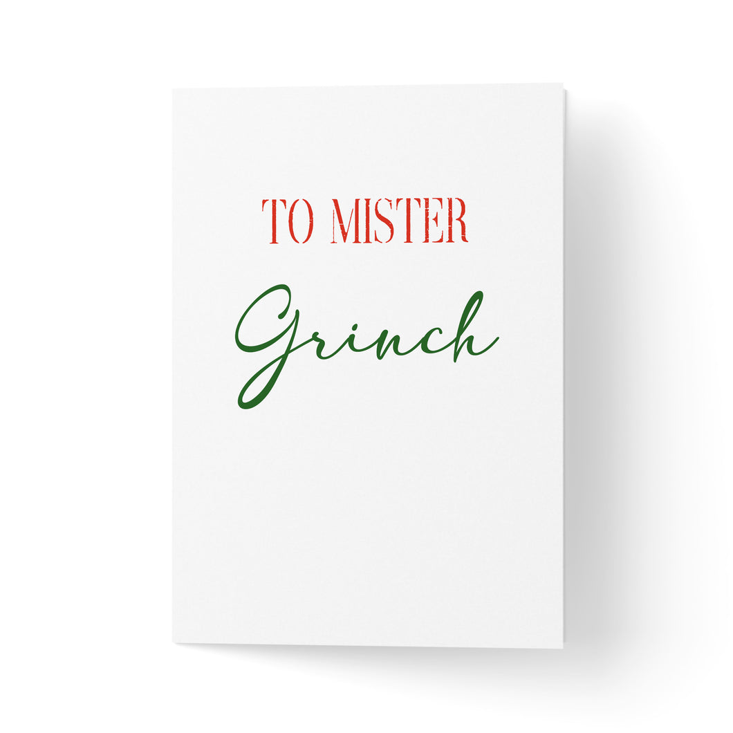 Felicitare 100% reciclată Mister Grinch