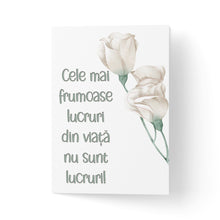 Load image into Gallery viewer, Felicitare 100% reciclată cu flori albe
