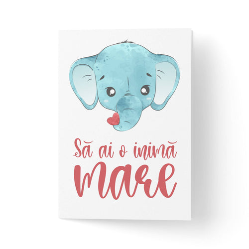 Felicitare pentru copii si nou nascuti cu elefantel