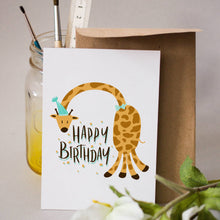 Load image into Gallery viewer, Felicitare Happy birthday Giraffe
