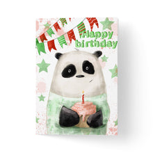 Încarcă imaginea în vizualizatorul Galerie, Felicitare 100% reciclata zi de nastere cu panda
