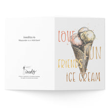 Încarcă imaginea în vizualizatorul Galerie, Felicitare Love-Fun-Friends-Ice cream
