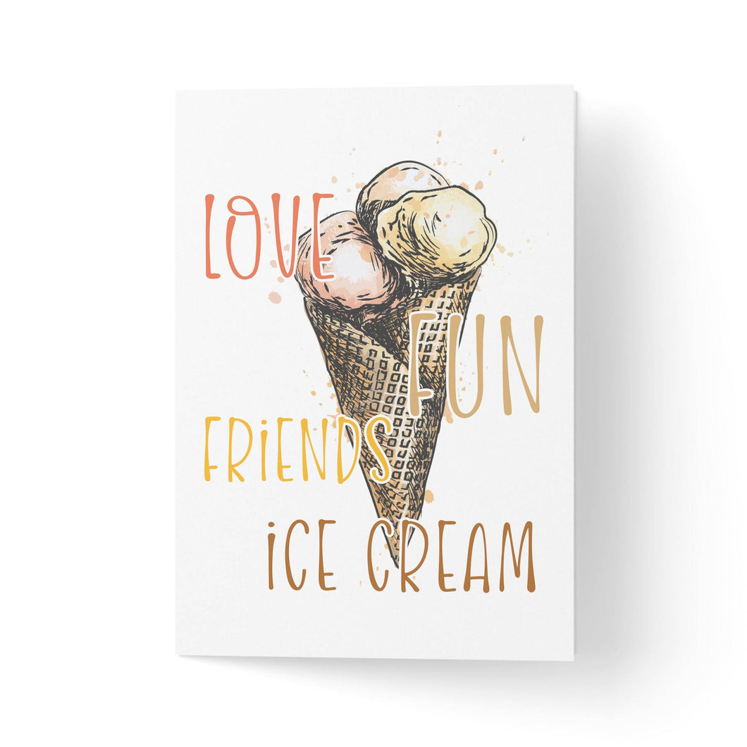 Felicitare Love-Fun-Friends-Ice cream