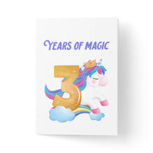Încarcă imaginea în vizualizatorul Galerie, Felicitare 3 ani cu unicorn

