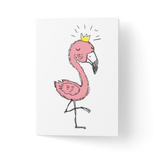 Încarcă imaginea în vizualizatorul Galerie, Felicitare flamingo coroniță
